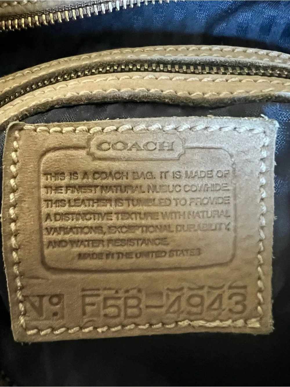 Vintage Coach Sonoma Style 4943 Soft Bucket Nubuc Leather in Sand